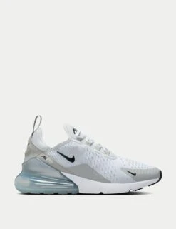 Nike Air Max 270 Shoes - Pure Platinum/Black/Light Smoke Grey