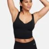 Nike Alate Bra Tank - Black/Cool Grey 1 Nike Alate Bra Tank - Black/Cool Grey -The Sports Edit nike alate bra tank black grey fn0543 010 1