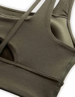 Nike Alate Ellipse Longline Bra - Cargo Khaki/Sail -The Sports Edit nike alate ellipse longline bra khaki sail do6619 325 6