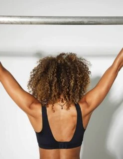 Nike Dri-FIT Alpha Bra - Black/Dark Smoke Grey -The Sports Edit nike alpha bra black