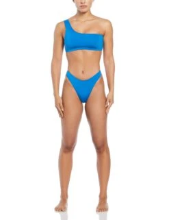 Nike Asymmetrical Bikini Top - Photo Blue -The Sports Edit nike asymmetrical bikini top photo blue nesse266 458 3