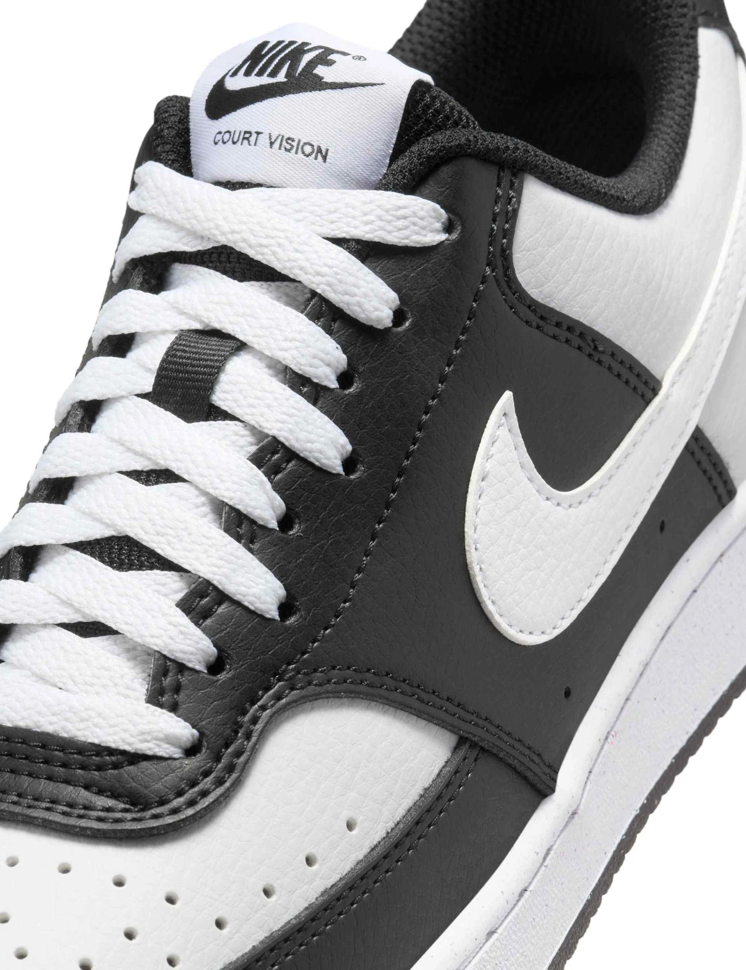 Nike Court Vision Low Next Nature Shoes - Black/White 9 Nike Court Vision Low Next Nature Shoes - Black/White - Image 7