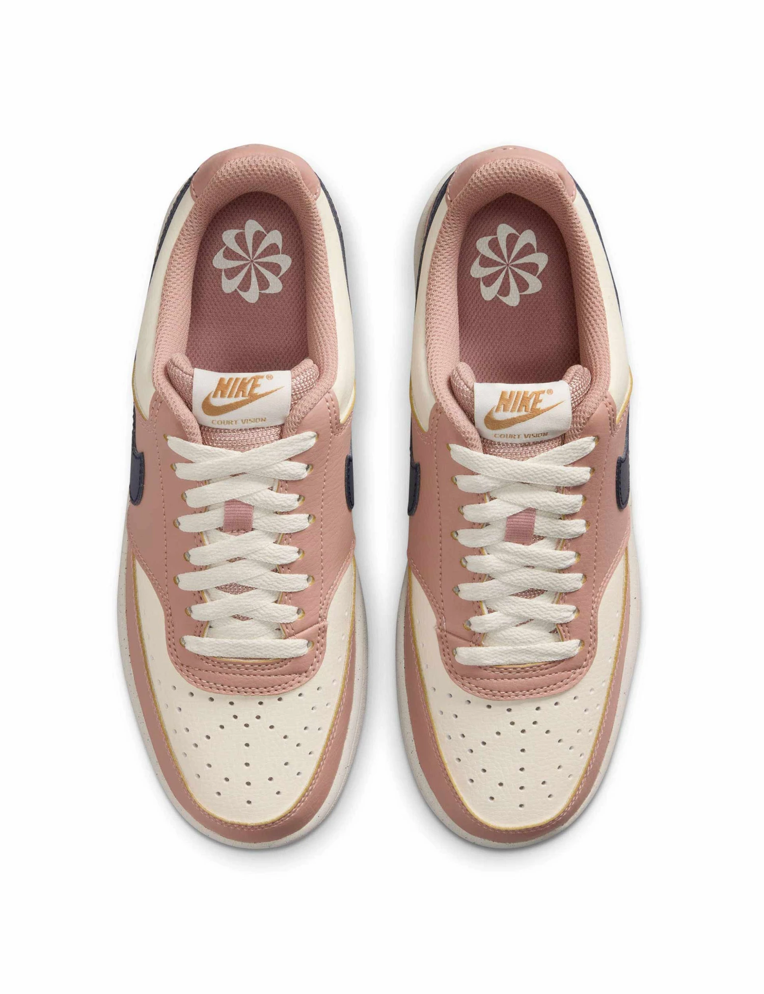 Nike Court Vision Low Next Nature Shoes - Particle Pink/Midnight Navy/Pale Ivory 6 Nike Court Vision Low Next Nature Shoes - Particle Pink/Midnight Navy/Pale Ivory - Image 4