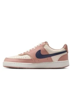 Nike Court Vision Low Next Nature Shoes - Particle Pink/Midnight Navy/Pale Ivory 14 Nike Court Vision Low Next Nature Shoes - Particle Pink/Midnight Navy/Pale Ivory -The Sports Edit nike court vision low next nature shoes pink navy ivory dh3158 606 5