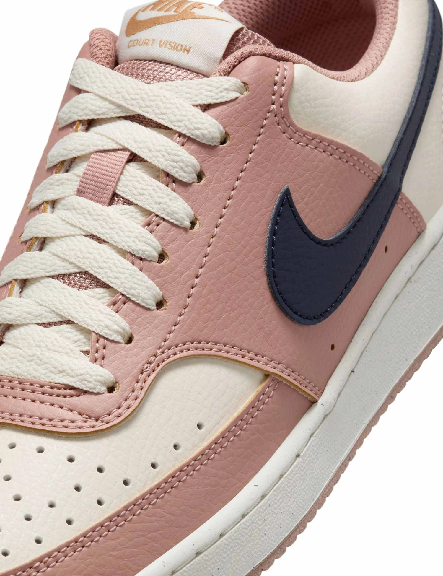 Nike Court Vision Low Next Nature Shoes - Particle Pink/Midnight Navy/Pale Ivory 9 Nike Court Vision Low Next Nature Shoes - Particle Pink/Midnight Navy/Pale Ivory - Image 7