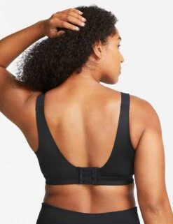 Nike Dri-FIT Alpha Bra - Black/Dark Smoke Grey -The Sports Edit nike dri fit alpha bra black grey DD0430 010 2