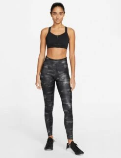 Nike Dri-FIT Alpha Padded Zip-Front Sports Bra - Black/Dark Smoke Grey 9 Nike Dri-FIT Alpha Padded Zip-Front Sports Bra - Black/Dark Smoke Grey -The Sports Edit nike dri fit alpha padded zip front sports bra black dark smoke grey DD0436 010 3