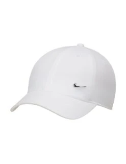 Nike Dri-FIT Club Unstructured Metal Swoosh Cap - White/Metallic Silver