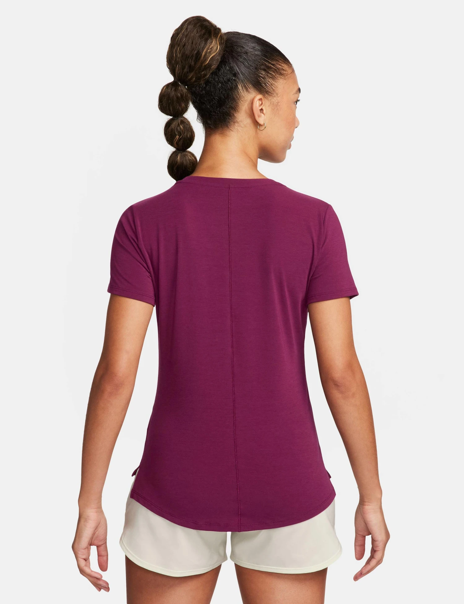 Nike Dri-FIT One Luxe Short-Sleeve Top - Bordeaux/Reflective Silver 4 Nike Dri-FIT One Luxe Short-Sleeve Top - Bordeaux/Reflective Silver - Image 2