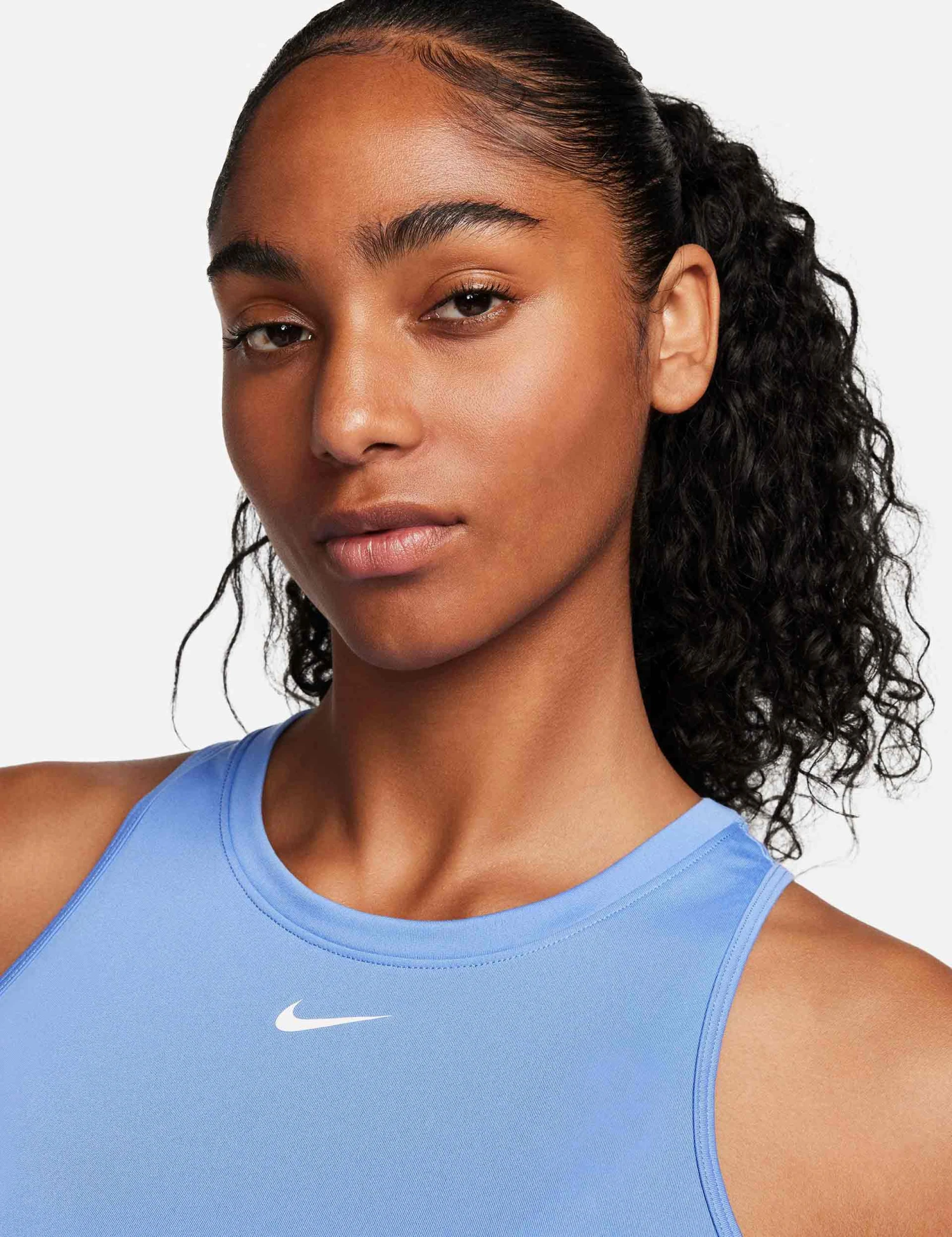 Nike Dri-FIT One Tank - Polar/White 5 Nike Dri-FIT One Tank - Polar/White - Image 3