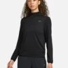 Nike Dri-FIT Swift Element UV 1/4-Zip Running Top - Black/Reflective Silver -The Sports Edit nike dri fit swift element uv 1 4 zip running top black silver fb4316 010 1