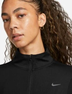Nike Dri-FIT Swift Element UV 1/4-Zip Running Top - Black/Reflective Silver 12 Nike Dri-FIT Swift Element UV 1/4-Zip Running Top - Black/Reflective Silver -The Sports Edit nike dri fit swift element uv 1 4 zip running top black silver fb4316 010 8