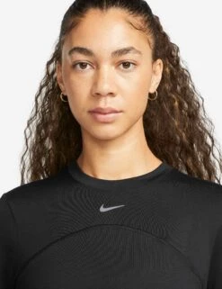 Nike Dri-FIT Swift Element UV Crew Neck Top - Black/Reflective Silver -The Sports Edit nike dri fit swift element uv crew neck top black silver fb4297 010 8
