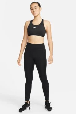 Nike Dri-FIT Swoosh Sports Bra - Black/Dark Smoke Grey/White -The Sports Edit nike dri fit swoosh sports bra black dark smoke grey white DD0428 010 5