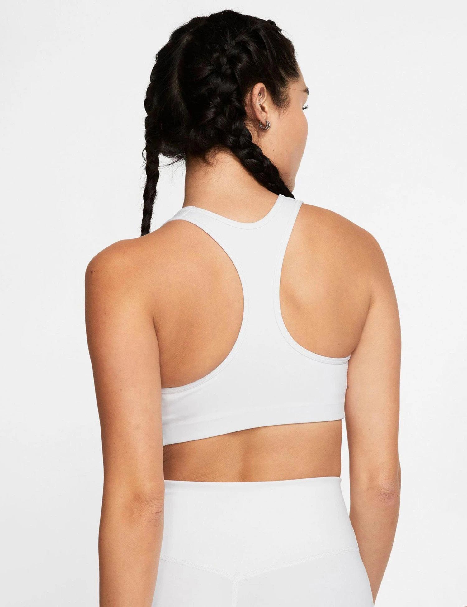 Nike Dri-FIT Swoosh Sports Bra - White/Black 4 Nike Dri-FIT Swoosh Sports Bra - White/Black - Image 2