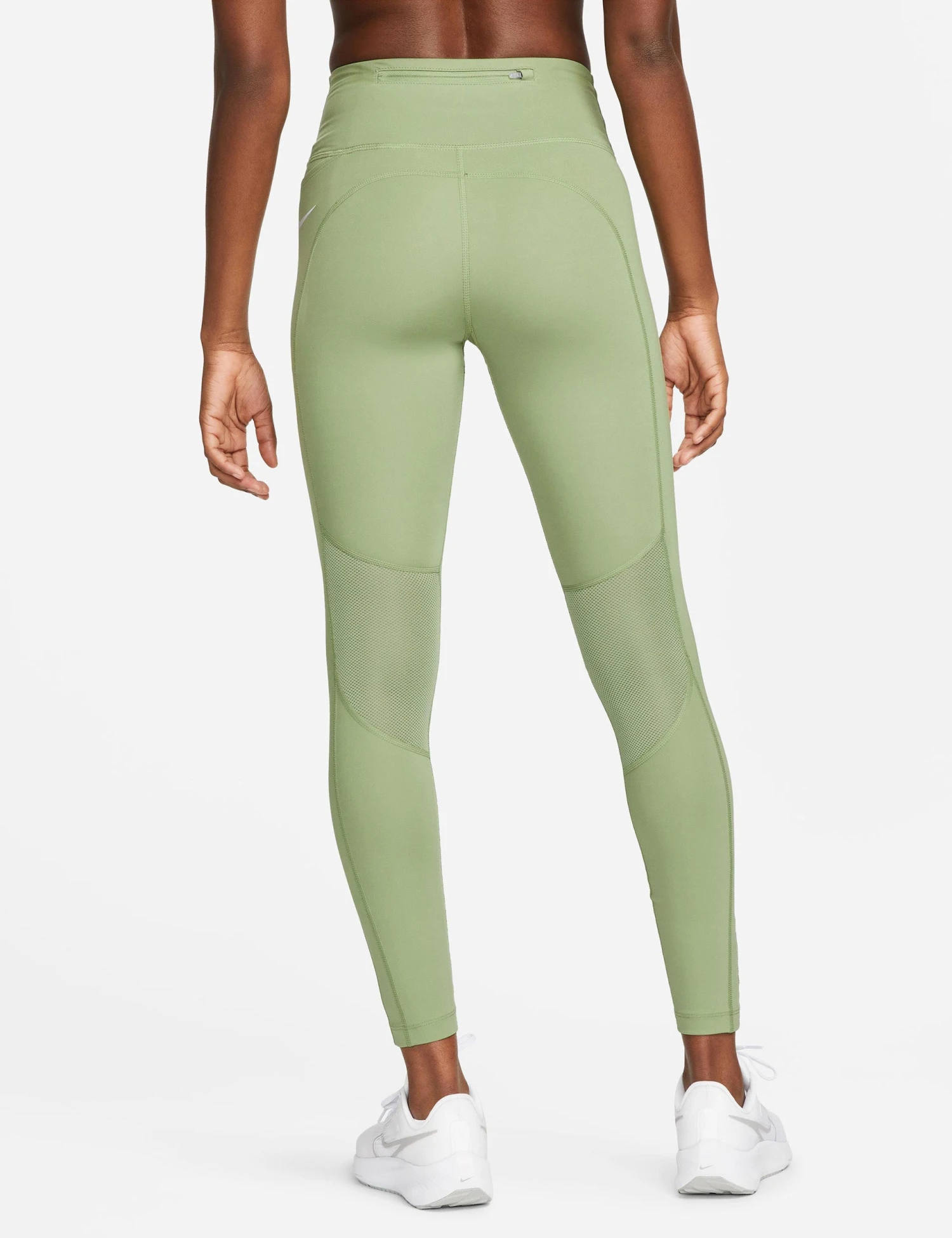 Nike Epic Fast Pocket Running Leggings - Oil Green/Reflective Silver 4 Nike Epic Fast Pocket Running Leggings - Oil Green/Reflective Silver - Image 2
