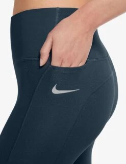 Nike Epic Fast Pocket Running Leggings - Armory Navy/Reflective Silver -The Sports Edit nike epic fast pocket running leggings navy silver cz9240 478 3