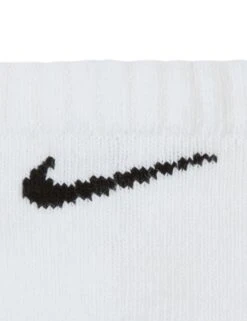 Nike Everyday Cushioned Socks (3 Pairs) - White/Black -The Sports Edit nike everyday cushioned socks white black SX7673 100 5