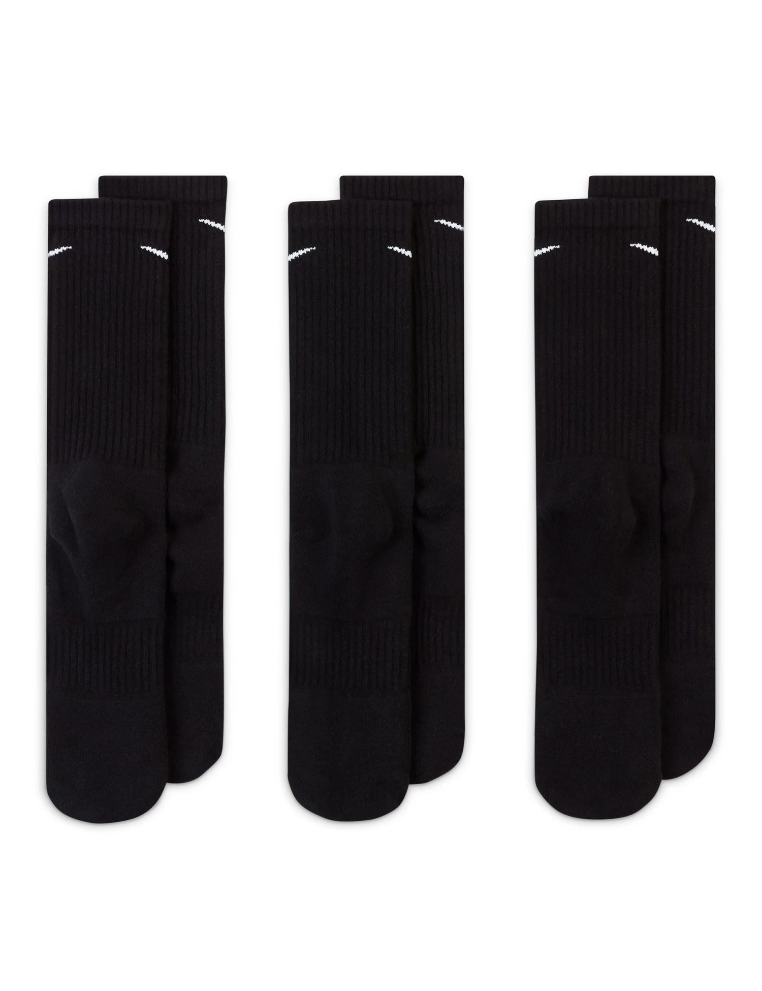 Nike Everyday Cushioned Training Crew Socks (3 Pairs) - Black/White 5 Nike Everyday Cushioned Training Crew Socks (3 Pairs) - Black/White - Image 3