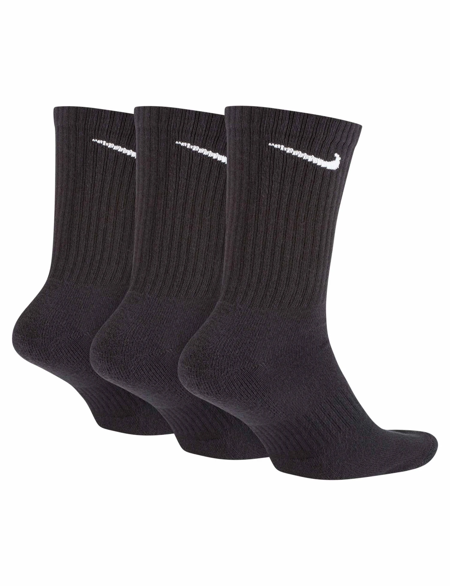 Nike Everyday Cushioned Training Crew Socks (3 Pairs) - Black/White 6 Nike Everyday Cushioned Training Crew Socks (3 Pairs) - Black/White - Image 4