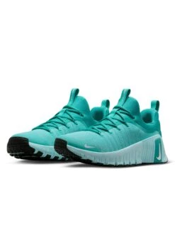 Nike Free Metcon 6 Shoes - Bleached Turquoise/White/Washed Teal -The Sports Edit nike free metcon 6 shoes turquoise white teal fj7126 301 2
