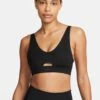 Nike Indy Plunge Cutout Sports Bra - Black/Smoke Grey