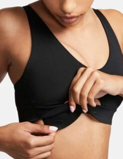 Nike Indy Plunge Cutout Sports Bra - Black/Smoke Grey -The Sports Edit nike indy plunge cutout sports bra black grey DV9837 010 5