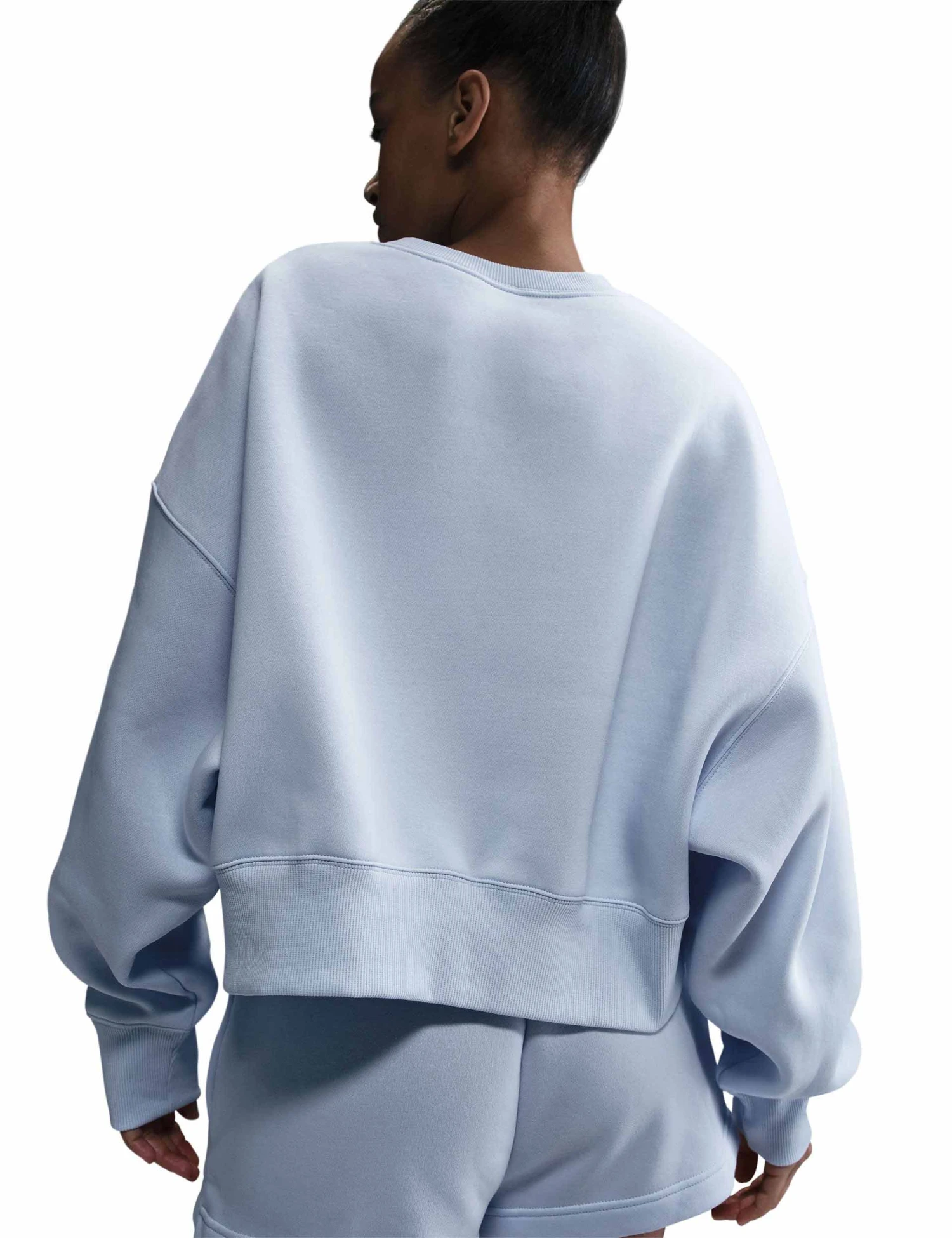 NikeCourt Heritage Phoenix Fleece Over-Oversized Sweatshirt - Football Grey/High Voltage/Mineral Teal 4 NikeCourt Heritage Phoenix Fleece Over-Oversized Sweatshirt - Football Grey/High Voltage/Mineral Teal - Image 2