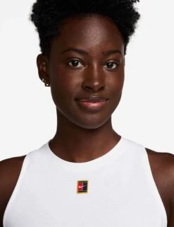 NikeCourt Slam Dri-FIT Tennis Dress - White -The Sports Edit nike nikecourt slam dri fit tennis dress white fz6746 100 2