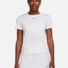 Nike One Classic Dri-FIT Short-Sleeve Top - White/Black -The Sports Edit nike one classic dri fit short sleeve top white black fn2798 100 1