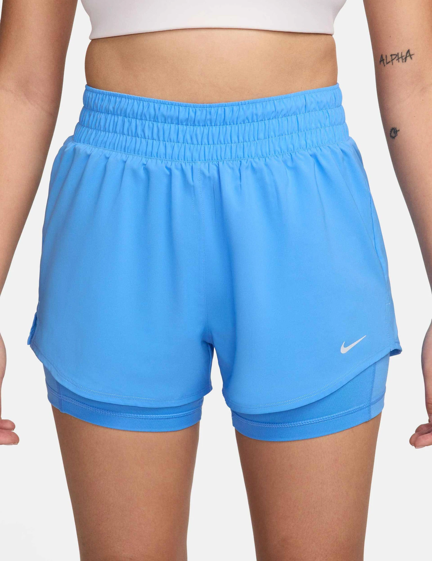 Nike One Dri-FIT 2-in-1 Shorts - University Blue/Reflective Silver 3 Nike One Dri-FIT 2-in-1 Shorts - University Blue/Reflective Silver