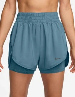 Nike One Dri-FIT 2-in-1 Shorts - Smokey Blue/Reflective Silver