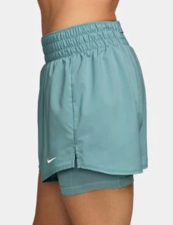 Nike One Dri-FIT 2-in-1 Shorts - Cannon/Reflective Silver -The Sports Edit nike one dri fit 2 in 1 shorts cannon silver dx6016 017 3