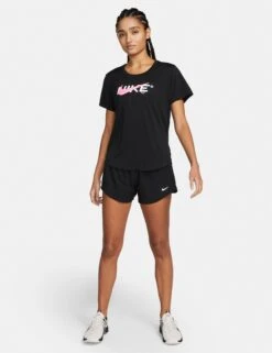 Nike One Dri-FIT 3" Brief-Lined Shorts - Black -The Sports Edit nike one dri fit 3in brief lined shorts black dx6010 010 3