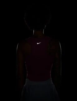 Nike One Fitted Dri-FIT Cropped Tank Top - Playful Pink/Black -The Sports Edit nike one fitted dri fit cropped tank top playful pink black fn2806 675 3