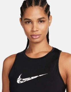 Nike One Graphic Running Tank Top - Black/White -The Sports Edit nike one graphic running tank top black white fn2606 010 4