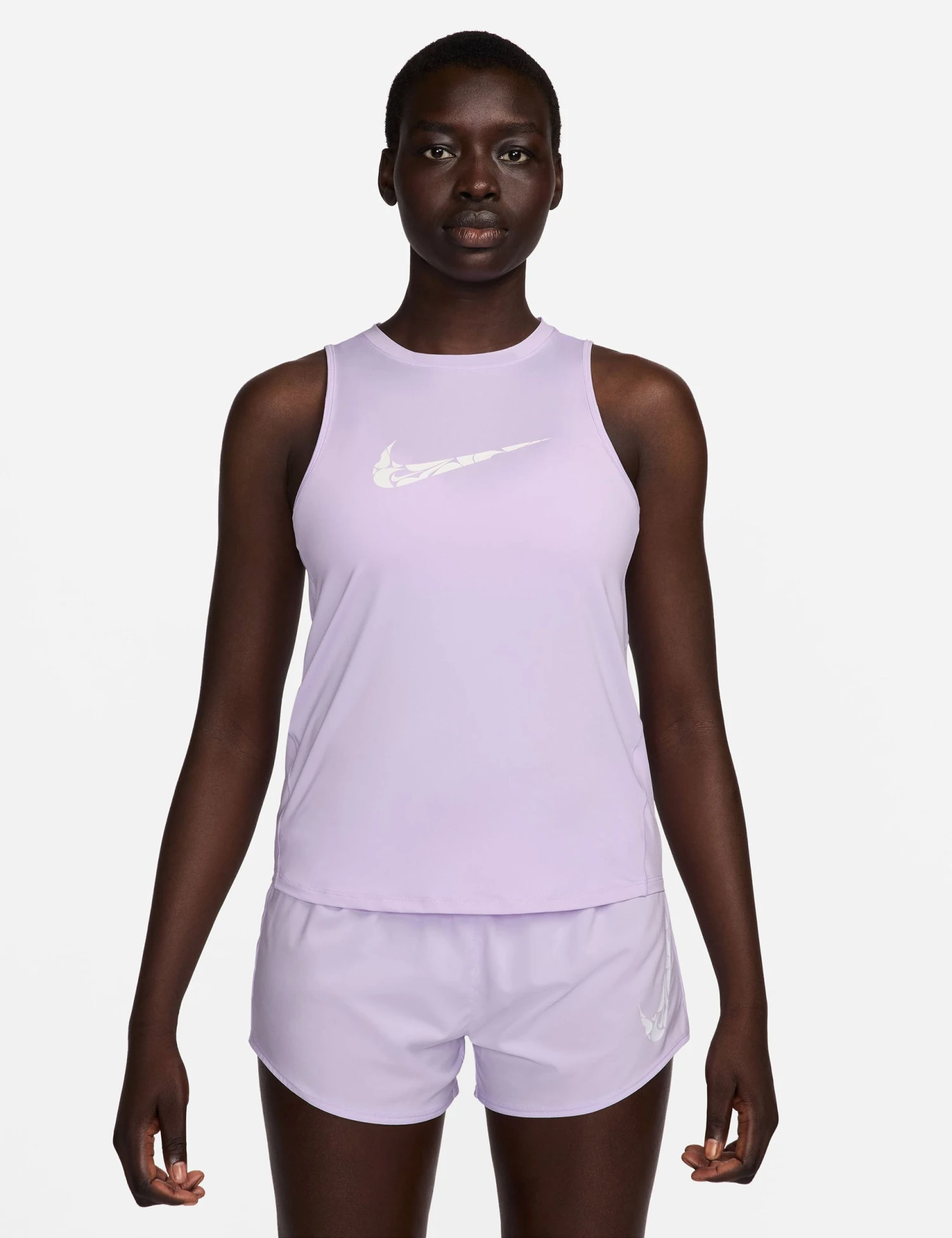 Nike One Graphic Running Tank Top - Lilac Bloom/White 3 Nike One Graphic Running Tank Top - Lilac Bloom/White