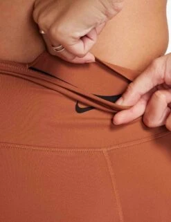 Nike One High Waisted 5" Biker Shorts - Burnt Sunrise/Black -The Sports Edit nike one high waisted 5in biker shorts sunrise black fn3211 825 3