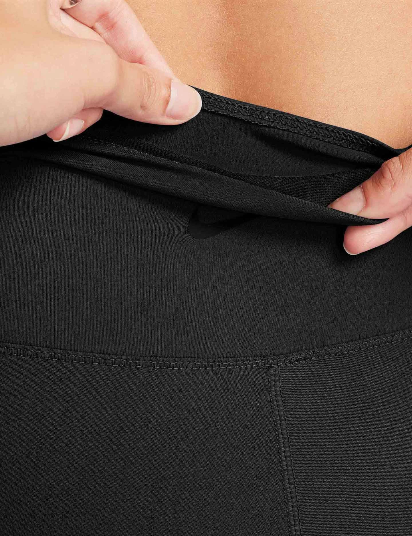 Nike One High Waisted 8" Biker Shorts - Black 7 Nike One High Waisted 8" Biker Shorts - Black - Image 5