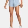 Nike One High Waisted 3" Brief-Lined Shorts - Light Armory Blue/Reflective Silver 1 Nike One High Waisted 3" Brief-Lined Shorts - Light Armory Blue/Reflective Silver -The Sports Edit nike one hw 3in brief lined shorts blue silver dx6014 441 1