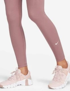 Nike One Leggings - Smokey Mauve/Black -The Sports Edit nike one leggings mauve black dd0252 208 4