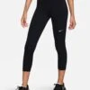 Nike Pro 365 Cropped Mesh Panel Leggings - Black/Lilac Bloom/White