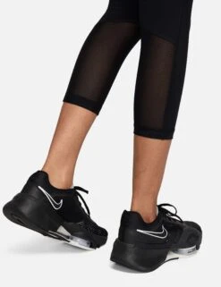 Nike Pro 365 Cropped Mesh Panel Leggings - Black/Lilac Bloom/White 12 Nike Pro 365 Cropped Mesh Panel Leggings - Black/Lilac Bloom/White -The Sports Edit nike pro 365 cropped mesh panel leggings black lilac white cz9803 017 4