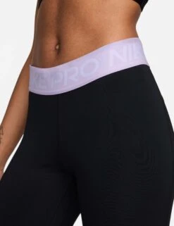 Nike Pro 365 Cropped Mesh Panel Leggings - Black/Lilac Bloom/White 10 Nike Pro 365 Cropped Mesh Panel Leggings - Black/Lilac Bloom/White -The Sports Edit nike pro 365 cropped mesh panel leggings black lilac white cz9803 017 6