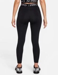 Nike Pro 7/8 Leggings - Black/Metallic Silver -The Sports Edit nike pro 7 8 leggings black silver fb5700 010 2