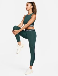 Nike Pro 7/8 Leggings - Deep Jungle/Metallic Silver -The Sports Edit nike pro 7 8 leggings jungle silver fb5700 328 3