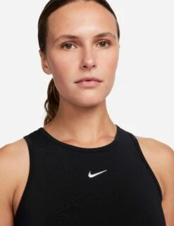 Nike Pro Dri-FIT Cropped Tank Top - Black/Metallic Silver 10 Nike Pro Dri-FIT Cropped Tank Top - Black/Metallic Silver -The Sports Edit nike pro dri fit cropped tank top black silver fb5588 010 6