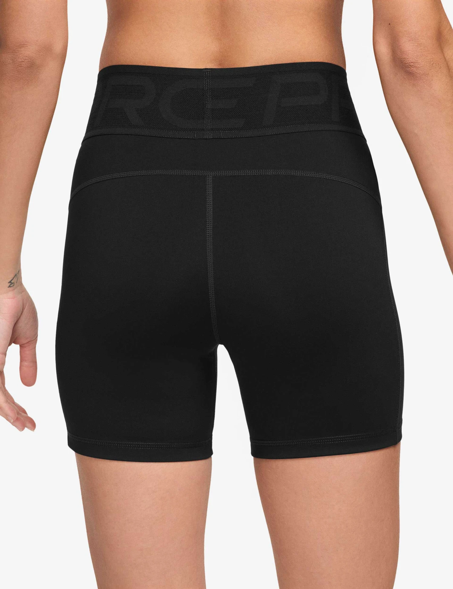 Nike Pro Sculpt High Waisted 5" Biker Shorts - Black/White 5 Nike Pro Sculpt High Waisted 5" Biker Shorts - Black/White - Image 3
