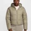 Nike Sportswear Classic Puffer Therma-Fit Hooded Jacket - Light Army/White
