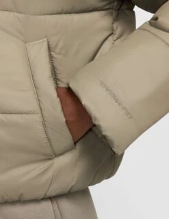 Nike Sportswear Classic Puffer Therma-Fit Hooded Jacket - Light Army/White -The Sports Edit nike sportswear classic puffer therma fit hooded jacket army white fz5899 321 4